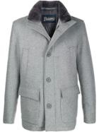 Herno Single-breasted High-neck Jacket - Grey
