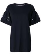 Chinti & Parker Flower Cut-out Knit Top - Blue