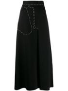 Maison Margiela Contrast Stitch Maxi Skirt - Black
