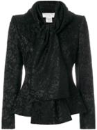 Christian Dior Vintage Pussy Bow Brocade Jacket - Blue