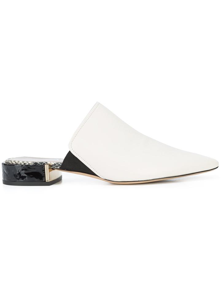 Agl Pointed Mules - White