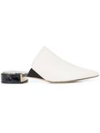 Agl Pointed Mules - White