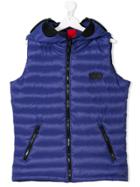 Ai Riders On The Storm Kids Teen Logo Patch Padded Gilet - Blue