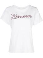 Cinq A Sept L'amour Embellished T-shirt - White