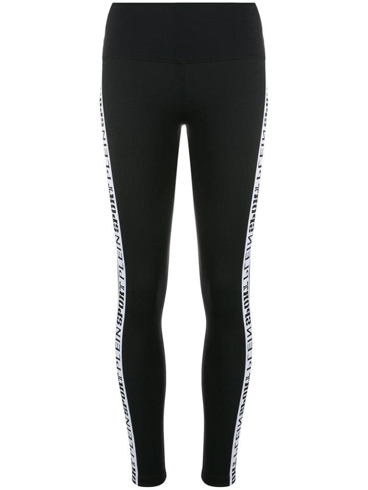 Plein Sport Logo Stripe Leggings - Black