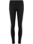 Plein Sport Logo Stripe Leggings - Black