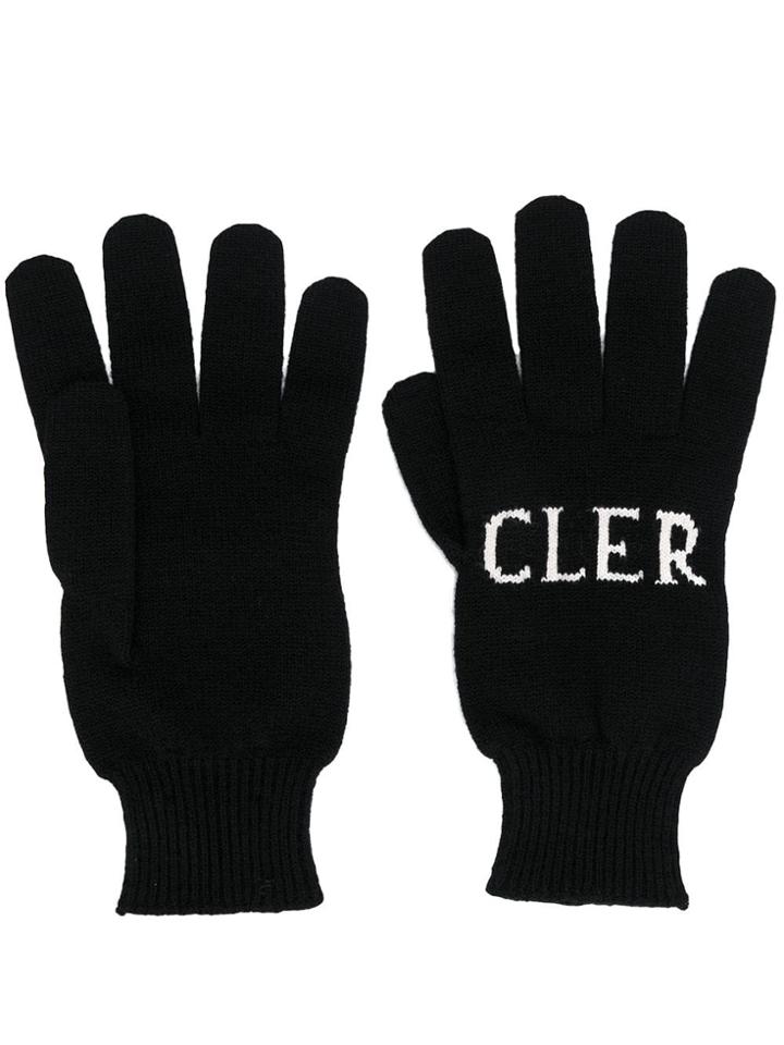 Moncler Logo Gloves - Black