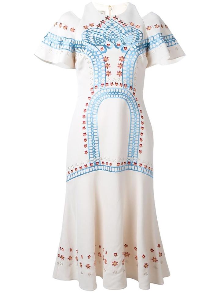 Temperley London Juniper Dress, Women's, Size: 10, Nude/neutrals, Polyester/spandex/elastane/silk
