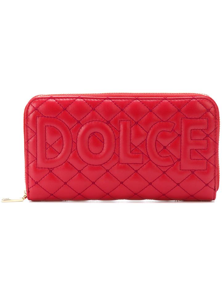 Dolce & Gabbana Quilted Logo Wallet - Red