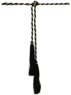 Alberta Ferretti Woven Tassel Belt - Black