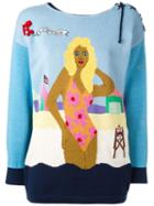 Jc De Castelbajac Pre-owned Beach Intarsia Jumper - Blue