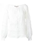 For Love And Lemons Embroidered Tunic, Women's, Size: Medium, White, Viscose/rayon/polyester/spandex/elastane