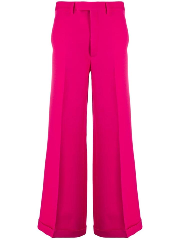 Gucci High-rise Flared Trousers - Pink