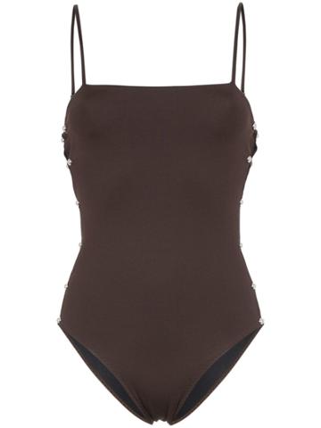 Rudi Gernreich Dome Tie Detail Swimsuit - Brown