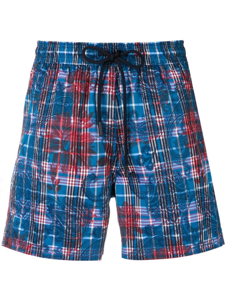 Etro Multi-print Swim Shorts - Blue