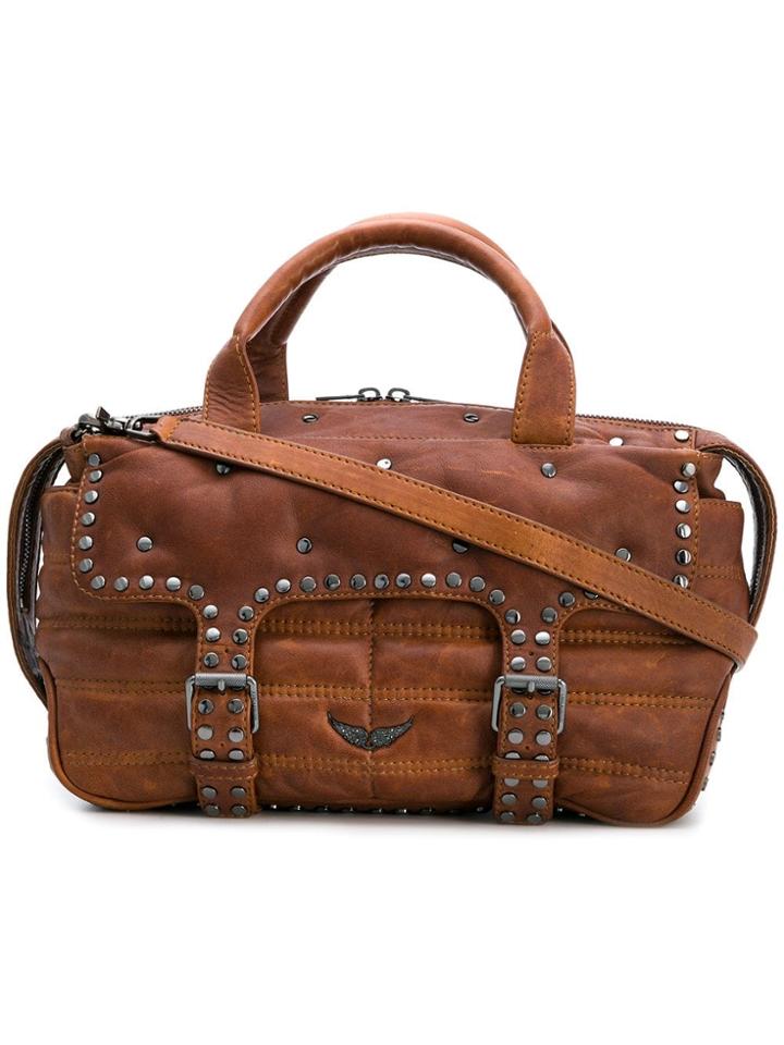 Zadig & Voltaire Fashion Show Small Rider Studded Bag - Brown