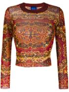Kenzo Vintage Printed Sheer Top