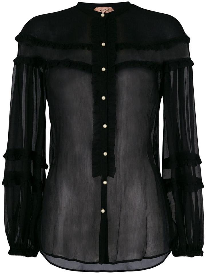 Nº21 Sheer Blouse - Black