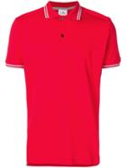 Peuterey Contrast Striped Trim Polo Shirt - Red