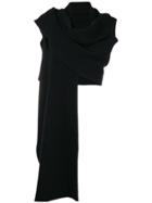 Pringle Of Scotland Ribbed Wrap Scarf - Black