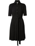 Burberry Short-sleeve Gathered Jersey Dress - Black