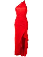 Roberto Cavalli One Shoulder Evening Dress - Red