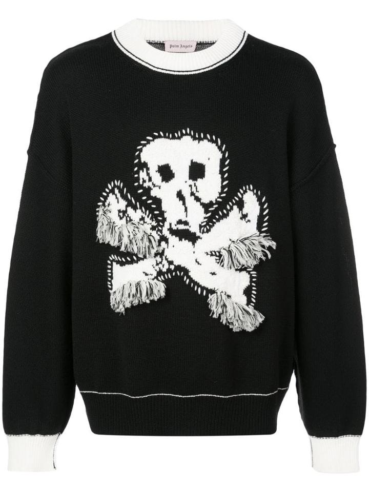 Palm Angels Skull Sweater - Black