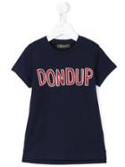 Dondup Kids Logo Print T-shirt, Girl's, Size: 8 Yrs, Blue