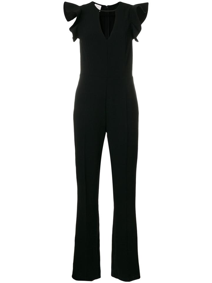 Pinko Ruffle Sleeve Jumpsuit - Black