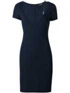 Dsquared2 - Deep V-neck Dress - Women - Viscose/polyamide/spandex/elastane - S, Blue, Viscose/polyamide/spandex/elastane