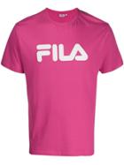 Fila Logo Print T-shirt - Pink