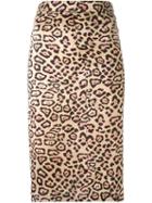 Givenchy Leopard Print A-line Skirt, Women's, Size: 36, Nude/neutrals, Silk