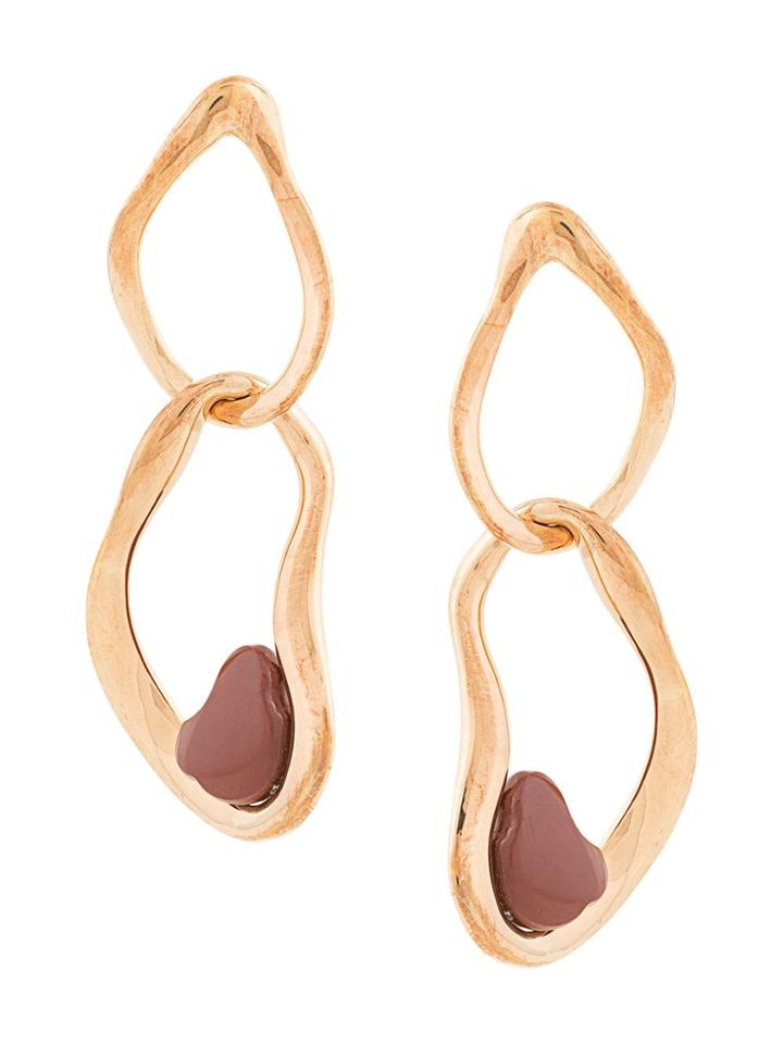 Eye M By Ileana Makri Stone Drop Earring - Gold