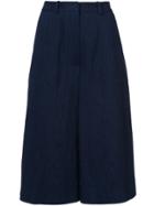 Adam Lippes High-rise Denim Culottes - Blue
