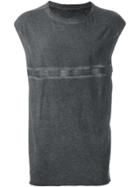Isaac Sellam Experience Stitch Print Relaxed Fit Tank Top - Grey