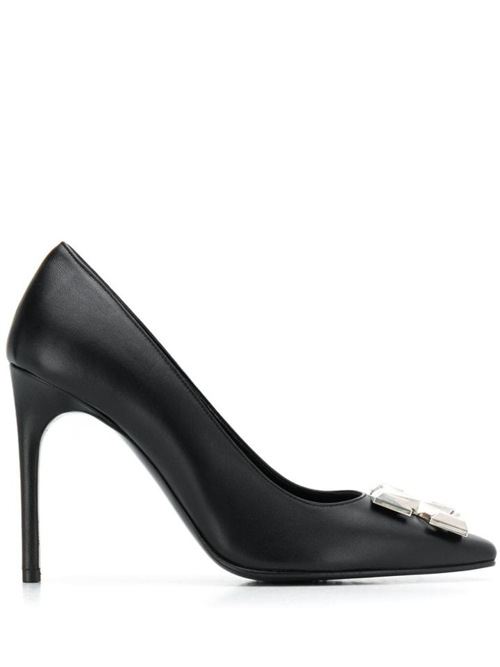 Off-white Arrow Plaque Pumps - Black