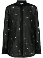 Saint Laurent Shooting Star Print Shirt - Black