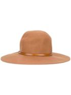 Eleventy Wide Brim Hat, Women's, Brown, Wool