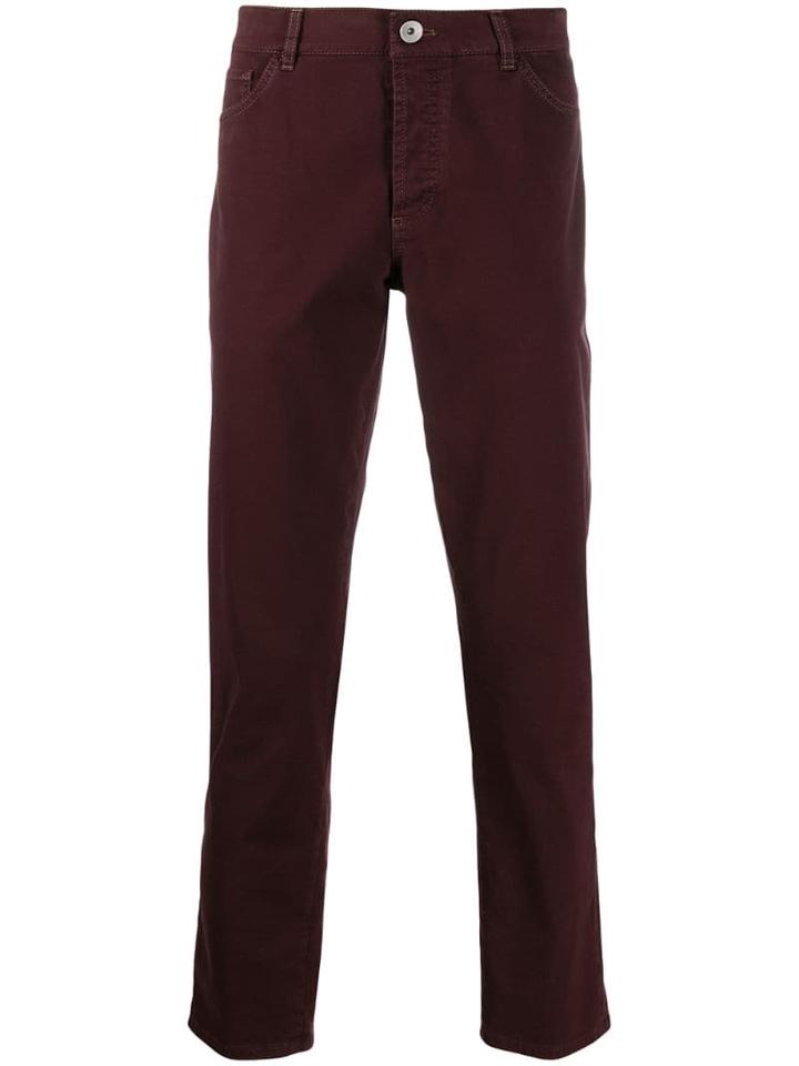 Brunello Cucinelli Skinny Fit Trousers - Red
