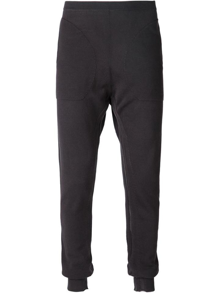 Label Under Construction Gathered Ankle Track Pants, Men's, Size: Large, Grey, Cotton