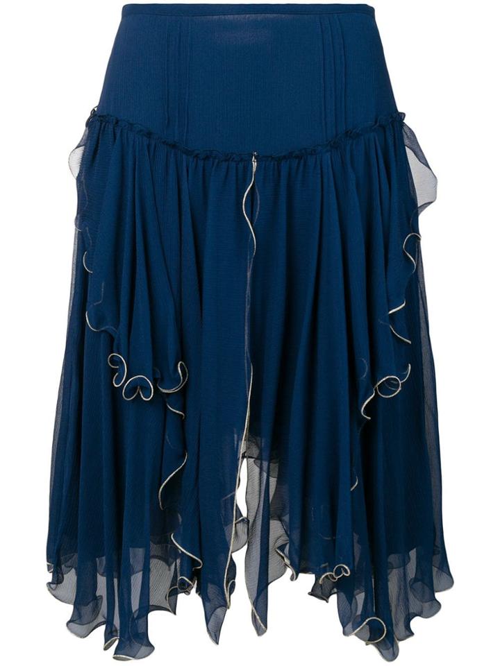 See By Chloé Layered Asymmetric Skirt - Blue