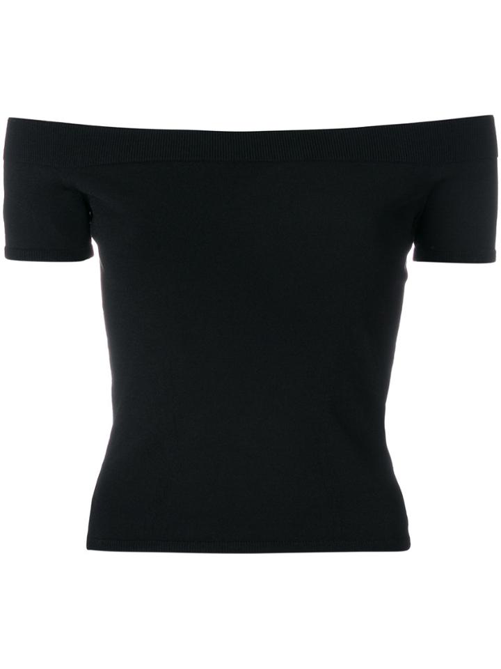 Alexander Mcqueen Off The Shoulder Top - Black