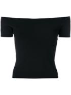 Alexander Mcqueen Off The Shoulder Top - Black