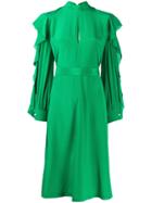 Golden Goose Ruffle Sleeve Dress - Green