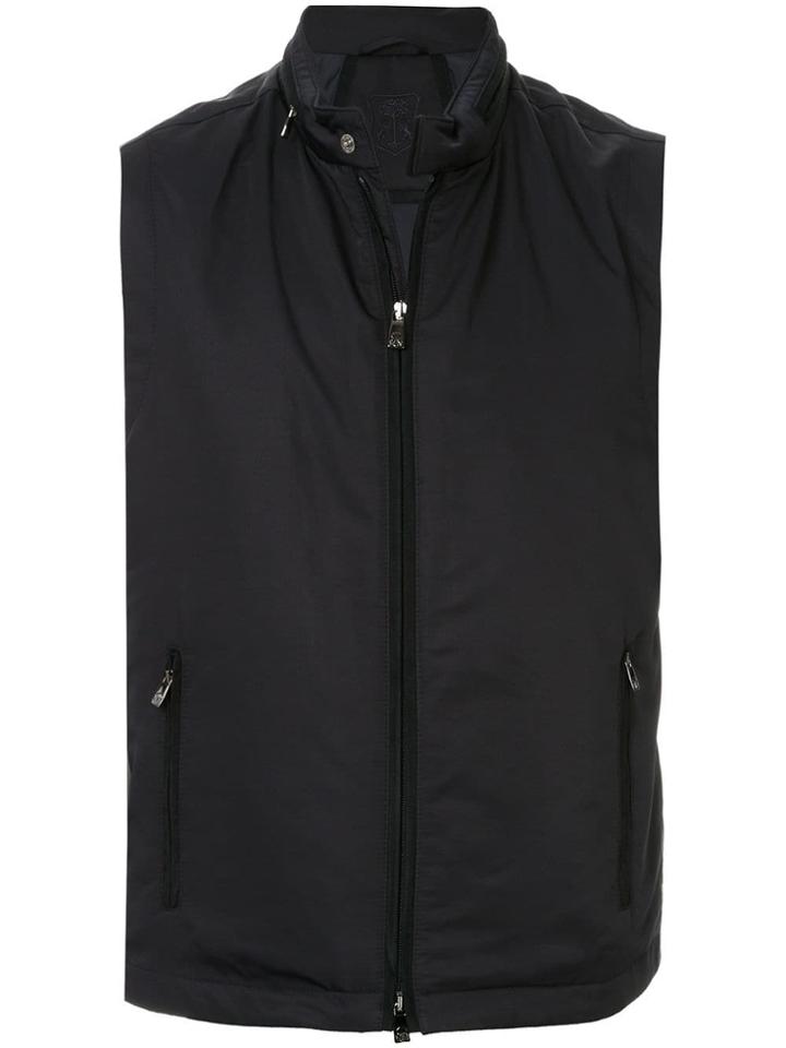 Corneliani Trim Detail Gilet - Blue