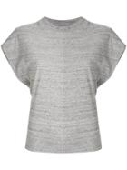 Bassike Wide Rib Slub Tapered Top - Grey