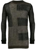 Rick Owens Contrast Stripe Jumper - Brown