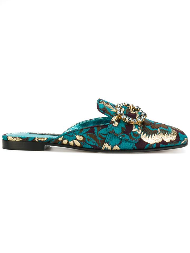 Dolce & Gabbana Jackie Mules - Blue
