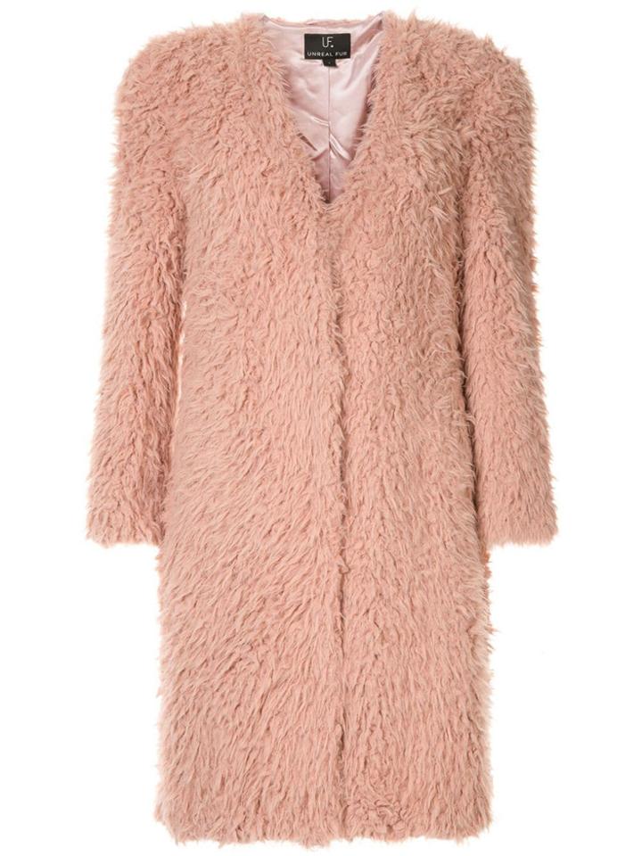 Unreal Fur Faux Fur De Fur Coat - Pink