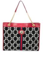 Gucci Rajah Gg Tweed Tote Bag - Black